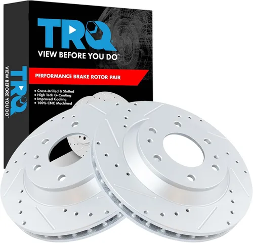 Miniatura 61 de TRQ Juego de rotores de freno de rendimiento trasero con revestimiento G premium compatible con Mazda 6 2014-2021