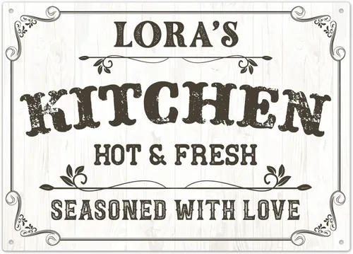 Miniatura 11 de Letrero personalizado para decoración de cocina, letrero de cocina personalizado, 10 x 14 pulgadas, libre de óxido, aluminio 040, resistente a