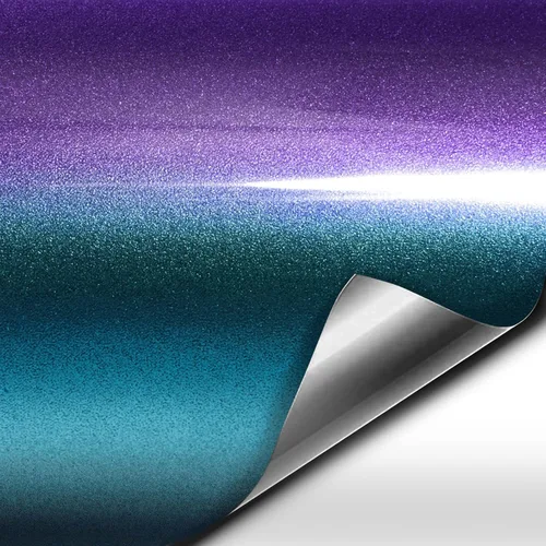 Miniatura 2 de VViViD + Cambio de color azul camaleón metálico brillante a morado (1.5 pies x 5 pies) con liberación de aire