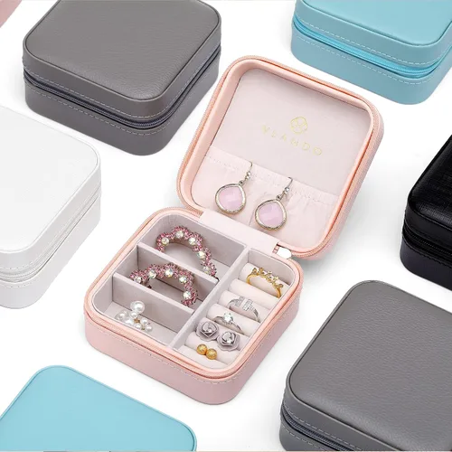 Miniatura 7 de Caja de joyas portátil, pequeña, para viaje, de Vlando