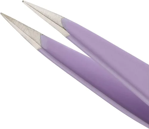 Miniatura 2 de Tweezerman Mini pinzas inclinadas y punta – Juego de pinzas para cejas, pinzas de viaje para cejas, vello facial