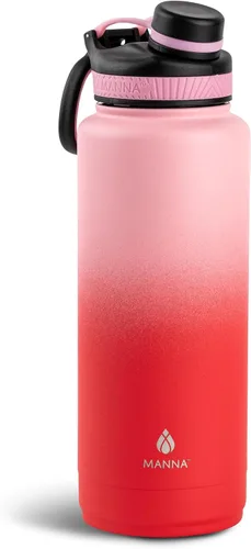 Miniatura 8 de Manna Saratoga - Botella de acero inoxidable con aislamiento de doble pared, 40 onzas, color baya degradado