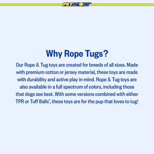 Miniatura 4 de PetSport Mega Tuff Ball Tug Dog Toy - Mega pelotas de tenis para perros grandes, juguetes de remolcador de perros, ideal para aburrimiento