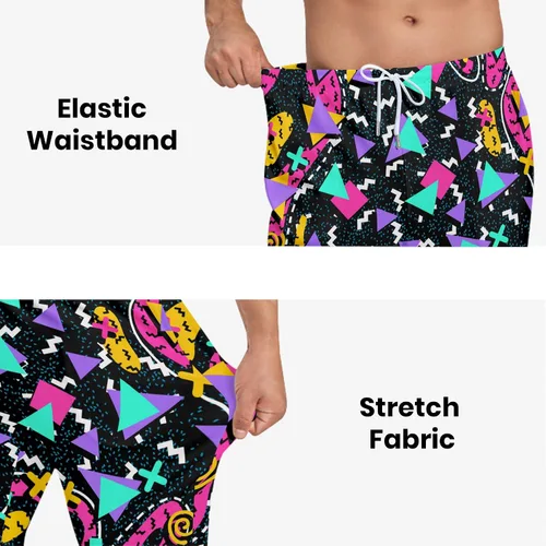 Miniatura 5 de INZVKJLU Pantalones deportivos para hombre, pantalones deportivos con estampado 3D, pantalones de entrenamiento con 2 bolsillos laterales