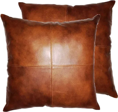 Miniatura 67 de Funda de almohada de piel de cordero – Funda de cojín decorativa para sofá – Fundas para sala de estar y dormitorio, 22 x 22 pulgadas – Paquete de 2