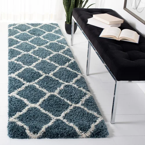 Miniatura 31 de SAFAVIEH Hudson Shag Collection - Alfombra extragrande de 11 x 15 pies, diseño de enrejado, no desprende pelusa y de fácil cuidado, 2 pulgadas