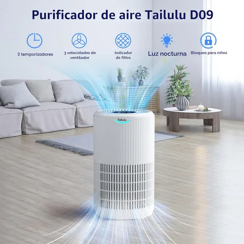 Miniatura 2 de Purificadores de aire para habitación grande del hogar de hasta 1680 pies cuadrados, limpiador de filtro de aire HEPA Tailulu H13, entrada y salida