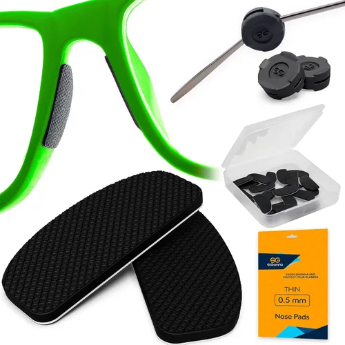 SIGONNA Almohadillas antideslizantes para la nariz para gafas de sol de 0.020 in - Almohadillas de silicona para puente de nariz - Empuñaduras de