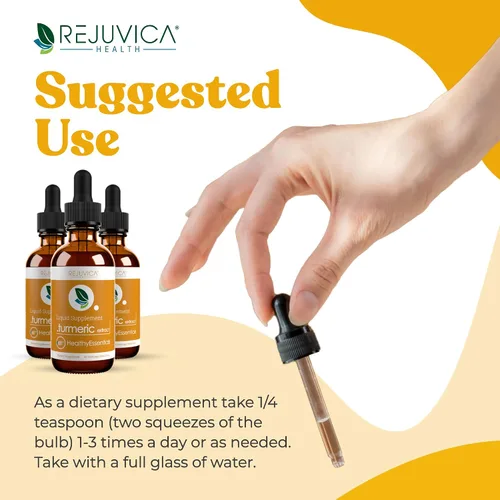Miniatura 4 de Gotas líquidas de curcumina de cúrcuma con extracto de pimienta negra Suplemento de raíz de cúrcuma para apoyo articular, antioxidante y salud