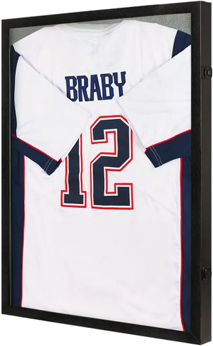 Miniatura 13 de KCRasan Marco de Exhibición para Jersey - Marcos Grandes con Cerradura Caja de Sombra con Protección UV para Béisbol Baloncesto Fútbol Soccer Hockey
