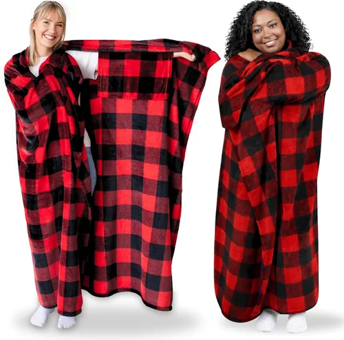 Miniatura 11 de Super Blanky Wearable Blankets for Women and Men, Graduation Day Gift for Her, Fathers Day Gift, Wife Birthday Gifts Ideas Azul Aurora