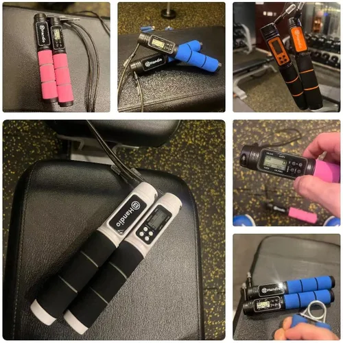 Miniatura 5 de Cuerda de Saltar, H Handio Cuerda de Saltar con Contador, Cuerda de Salto de Entrenamiento con Rodamientos de Bolas de Acero, Cuerda de Saltar