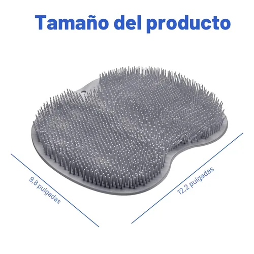 Miniatura 7 de Tapete de Limpieza de Pies para Ducha, Limpiador de Espalda Montado en la Pared, Almohadilla Exfoliante para Baño, Copas de Succión Negro