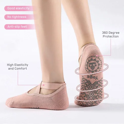 Miniatura 4 de Luckit Calcetines de yoga con puños para mujer calcetines antideslizantes para pilates calcetines de fitness calcetines antideslizantes para yoga