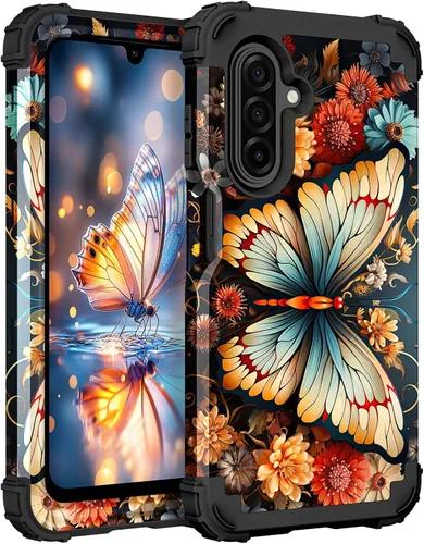 Miniatura 39 de Hocase Funda para Galaxy A37 5G, protección resistente a prueba de golpes, parachoques de goma de silicona suave+funda protectora híbrida