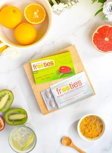 Miniatura 2 de Miracle Frooties Tabletas de Fruta Miracle Berry, Cambio de Sabor de Agrio a Dulce, Magia de Cambio de Sabor Miraculina, Sin Azúcar Reduce el Nature