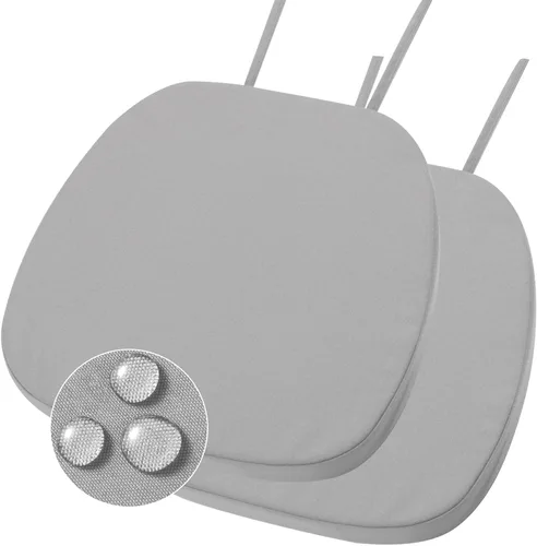 Miniatura 9 de GUEGLSA Cojines de asiento impermeables para exteriores, 14 x 14 pulgadas, almohadilla de metal antideslizante con lazos, cojín de metal