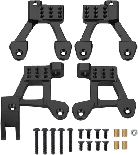 RCLions Torres de choque ajustables delanteras y traseras de aluminio, aros de choque para Axial SCX10 ii actualizaciones 90046/90047 escala 1/10 RC