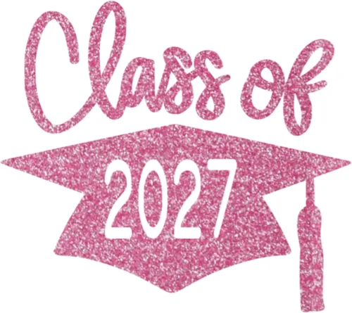Miniatura 24 de Class Of 2027 - Calcomanía de vinilo para gorra de graduación, transferencia de camisetas de graduación, parche de camisa de graduado de bricolaje