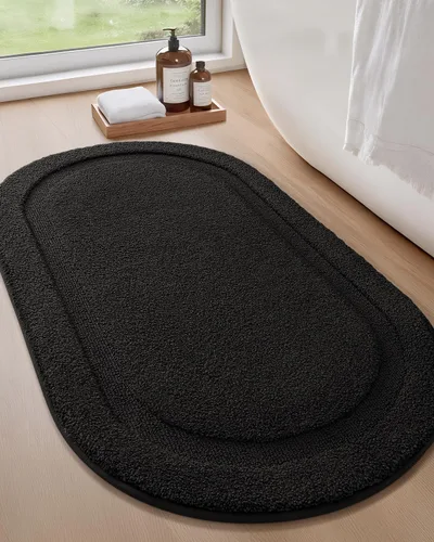 Miniatura 20 de Color&Geometry Alfombra de baño pequeña color beige de 15 x 23 pulgadas, antideslizante, absorbente, suave, lavable, tapete de baño grueso, tapete
