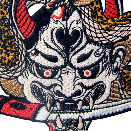 Miniatura 2 de Hannya Oni - Parche para máscara bordada, para planchar y coser