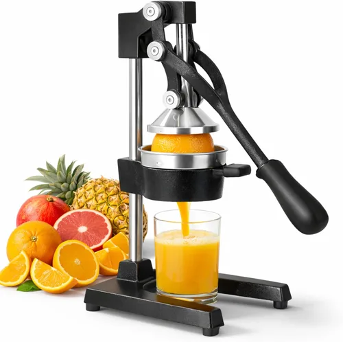 Exprimidor manual de hierro fundido, resistente, fácil de limpiar, exprimidor profesional de cítricos, exprimidor de naranjas de acero inoxidable,