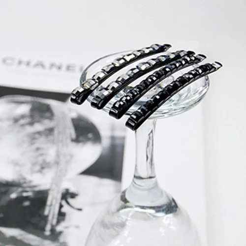 2 pasadores de diamantes de imitación negros, alfileres de cristal de diamante, horquilla para el cabello, horquilla, decoración brillante para el