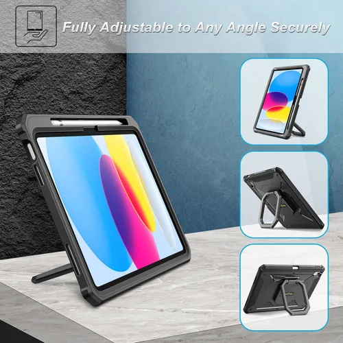 Miniatura 4 de Funda Fintie para iPad (A16) 11ª Generación 11 Pulgadas (2025), iPad 10ª Generación 10.9 Pulgadas - [Tuatara Magic Ring] Funda Resistente y a Prueba