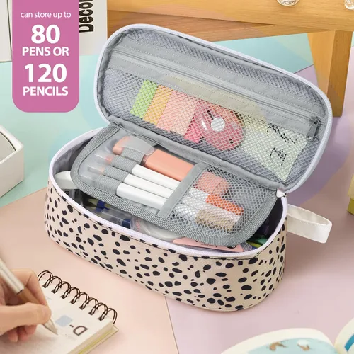 Miniatura 3 de Jcocylse Estuche para Lápices de Gran Capacidad, Estuche Portátil para Lápices, Bolsa para Suministros Escolares para Estudiantes Universitarios