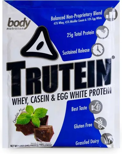Miniatura 31 de Body Nutrition Trutein Polvo de Proteína Alto: 45% Suero, 45% Caseína, 10% Clara de Huevo, Sin Gluten, Bajo en Sodio, Polvo de Proteína de Suero