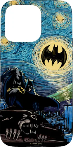 Miniatura 30 de Funda de pintura estilo noche estrellada de Batman para iPhone 13 DC Comics