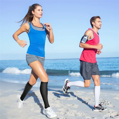 Miniatura 3 de Calcetines de compresión para mujeres y hombres de 15 a 20 mmHg mejor médico lactancia para correr atletismo venas varicosas viajes