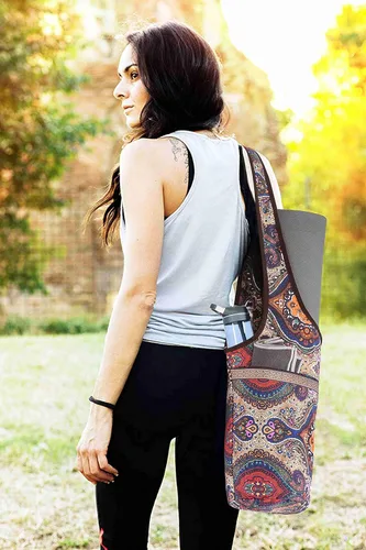 Miniatura 5 de Ewedoos Canvas Yoga Mat Bag Fits Most Mats Yoga Bag with Large Storage Pockets to Hold More Accessories Ideal for Pilates Workout Gifts & Travel
