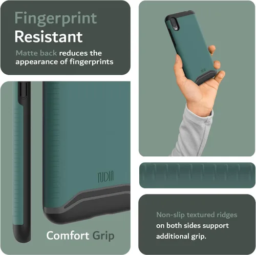 Miniatura 5 de TUDIA DualShield - Funda diseñada para Jitterbug Smart 3, [Fusionar] a prueba de golpes, grado militar, resistente, de doble capa, protección