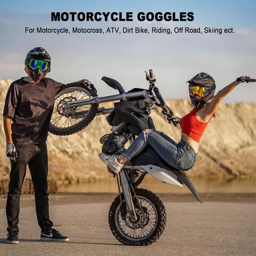 Miniatura 7 de Gafas de motocross para motocicleta, ATV, motocross, equitación, todoterreno, adultos, hombres, mujeres, jóvenes, niños