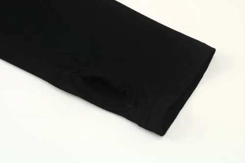 Miniatura 6 de OThread & Co. Camiseta corta de manga larga para mujer, cómoda con agujero para el pulgar, capa elástica básica