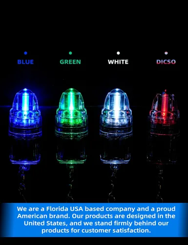 Miniatura 7 de BLUEWING 3 luces de pesca LED de caída profunda de 2100 pies bajo el agua, lámpara de atracción de peces para pez espada, azulejos, halibut, atún
