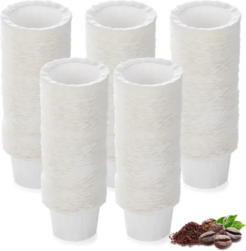 Miniatura 9 de Filtros de café de papel desechables, filtros de papel Keurig K Cup para Keurig individuales tazas reutilizables, cápsulas de café K-Cup, se adaptan
