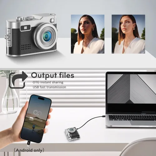 Miniatura 5 de Mini cámara con llavero – Mini cámara digital retro FHD de 1080P – Cámaras portátiles pequeñas y compactas vintage micro – Grabadora de video