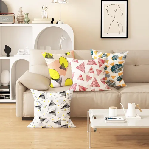 Miniatura 2 de Funda de almohada estampada, respaldo de dormitorio, almohada cuadrada con patrón de alce nórdico moderno, decoración para el hogar y la sala