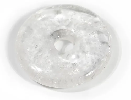 Miniatura 50 de JOE FOREMAN Anillo de cuarzo amatista natural de 1.181 in con colgante de donas circulares para hacer joyas, 1 unidad, Piedra
