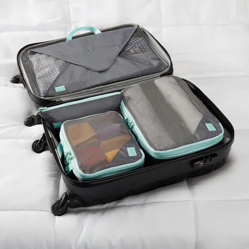 Miniatura 5 de BUILT Compression Cube 2 Piece Set, Expandable Packing Set, Luggage and Travel Organizers, Gray Quiet Shade