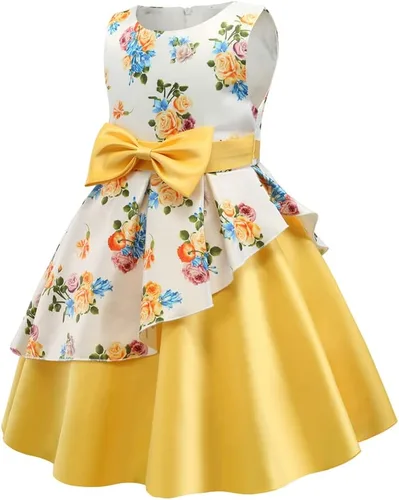 Miniatura 2 de COMISARA Vestidos de flores para niñas 2-9T, vestidos de fiesta de concursos de Pascua