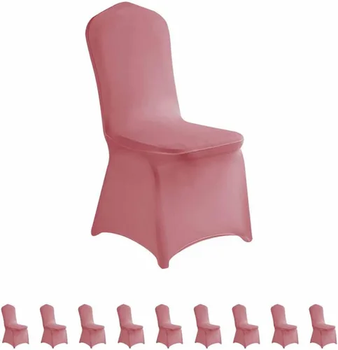 Miniatura 28 de LZY 6 piezas Fundas de Silla de Spandex Elásticas Fundas Deslizables para Fiestas de Boda, Fundas de Decoración de Sillas de Comedor y Banquete Negro