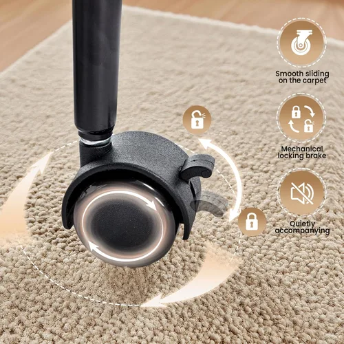 Miniatura 4 de Silla de oficina sin brazos cruzados para sentarse con patas cruzadas, silla de escritorio ergonómica de alta resistencia de 300 libras para TDAH