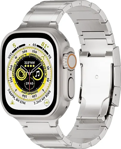 Miniatura 7 de LDFAS Correa de reloj compatible con Apple Watch Ultra 3/2 de 1.929 in, serie 11 de 1.811 in, correa de reloj de metal de titanio con cierre