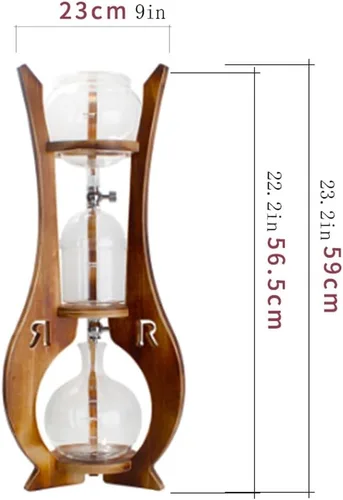 Miniatura 2 de ASSICON Cafetera de aluminio con goteo de hielo al vapor con diseño elegante estilo retro que se adapta a la mayoría, cafetera helada para estufa