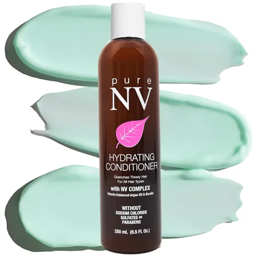 Acondicionador hidratante para la máxima hidratación, suavidad y brillo, hecho de vitaminas y minerales naturales, queratina, colágeno y aceite de