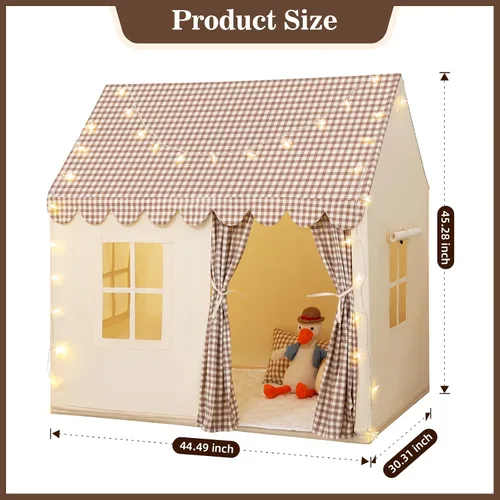 Miniatura 3 de SweHouse Tiendas de campaña para niños de SweHouse para niños pequeños: con luces de estrella, alfombra acolchada - Tiendas de campaña para casa