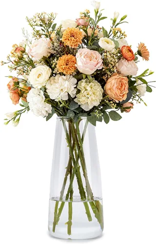 Jarrón de cristal transparente, florero para centro de mesa, decoración del hogar, jarrones modernos para sala de estar, boda, oficina, mesa de